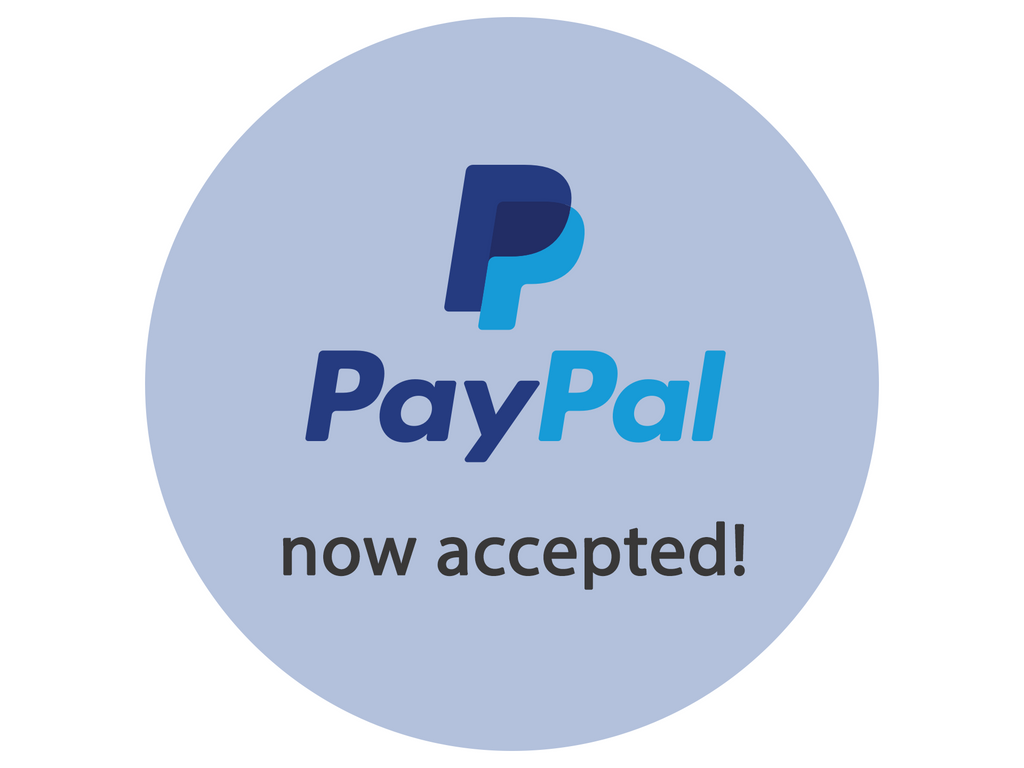 Paypal now accepted!